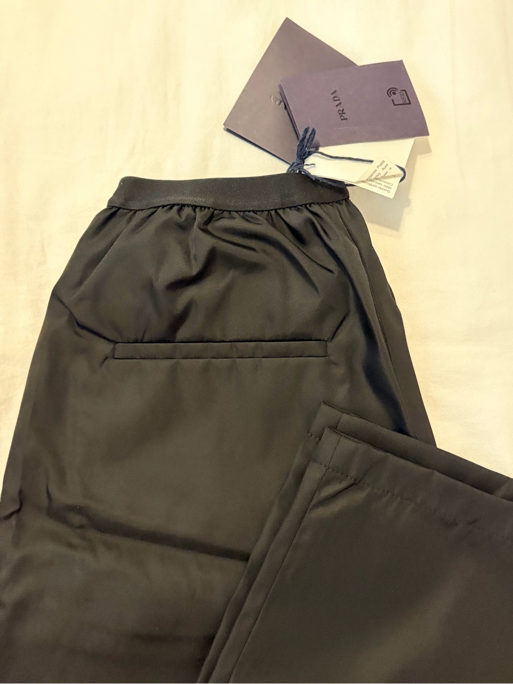 Prada Black Satin Trousers - Picture 2 of 7
